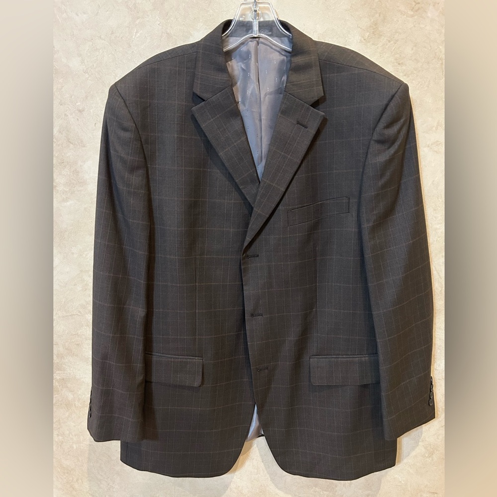 Lineage Classic brown window pane Men's Blazer size 44 regular
